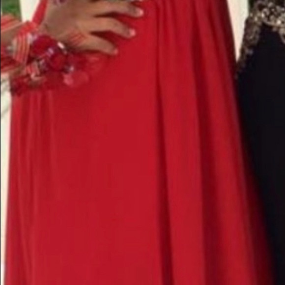 Red custom made Prom Dress, Night out, Party Open Back& Sides Sz 4 - Picture 10 of 14